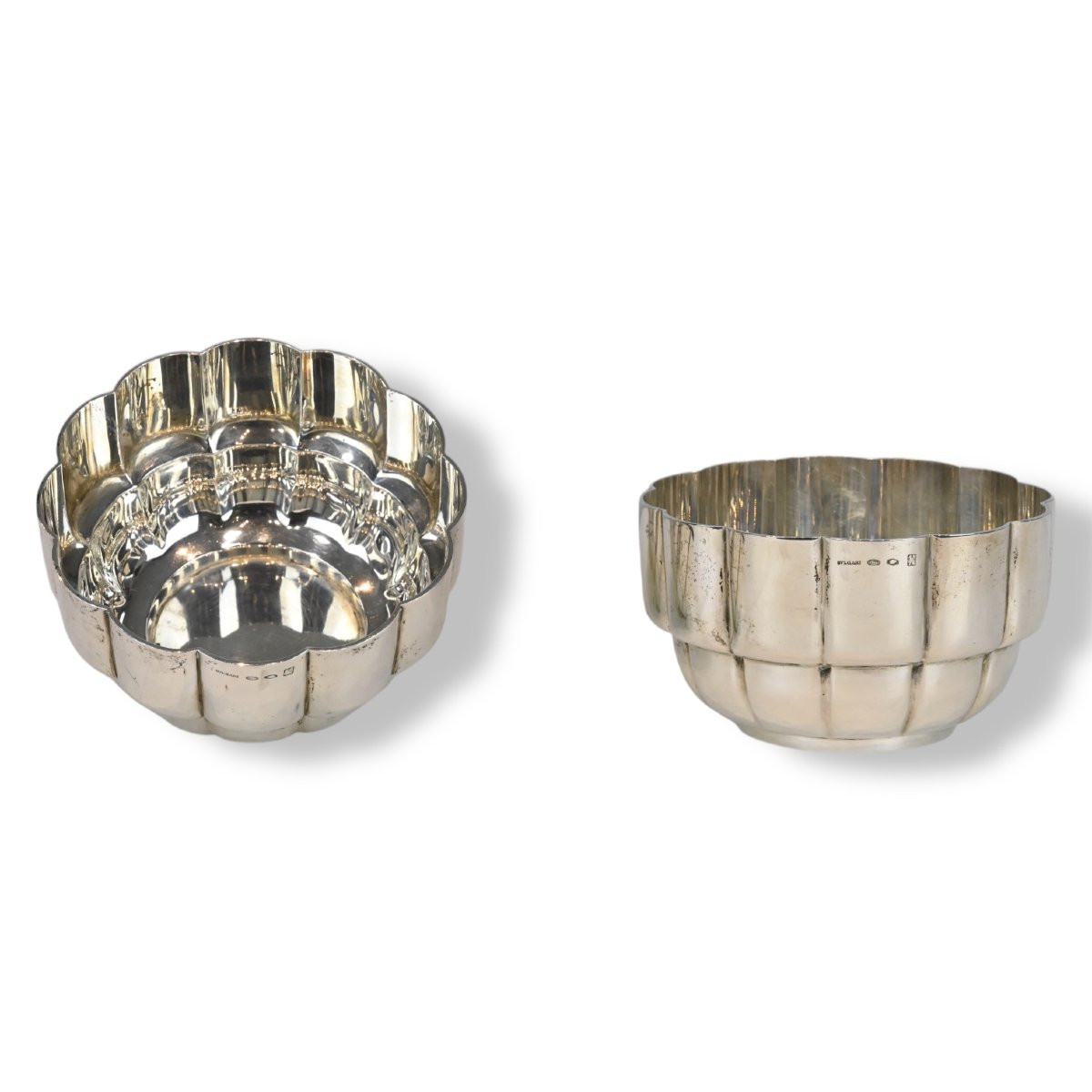 Bulgari - Coppia Di Coppette in Argento Sterling - Italia 1974-photo-3